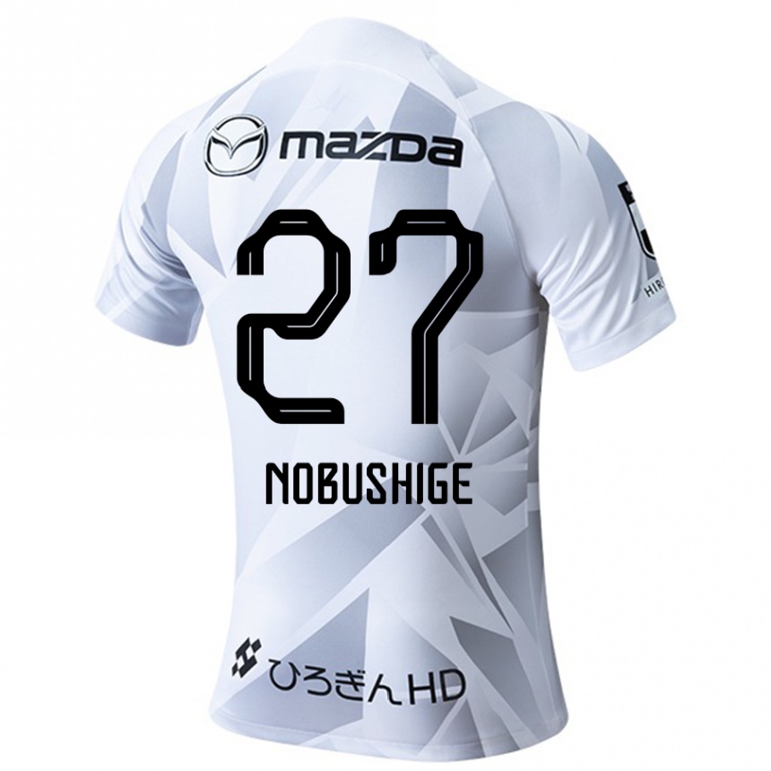 Enfant Football Maillot Ryojiro Nobushige #27 Blanc Gris Noir Tenues Extérieur 2024/25