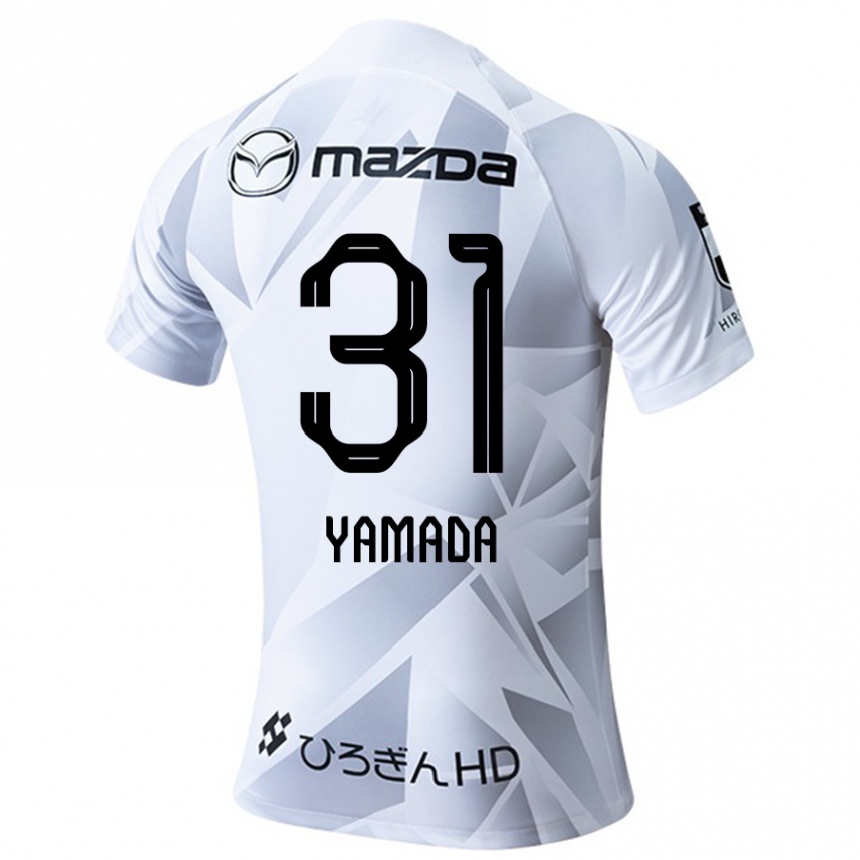 Enfant Football Maillot Manato Yamada #31 Blanc Gris Noir Tenues Extérieur 2024/25