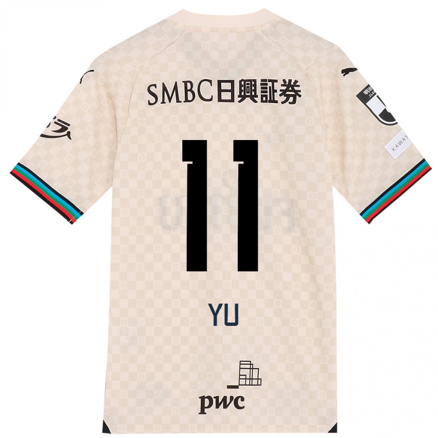 Enfant Football Maillot Yu Kobayashi #11 Blanc Gris Tenues Extérieur 2024/25