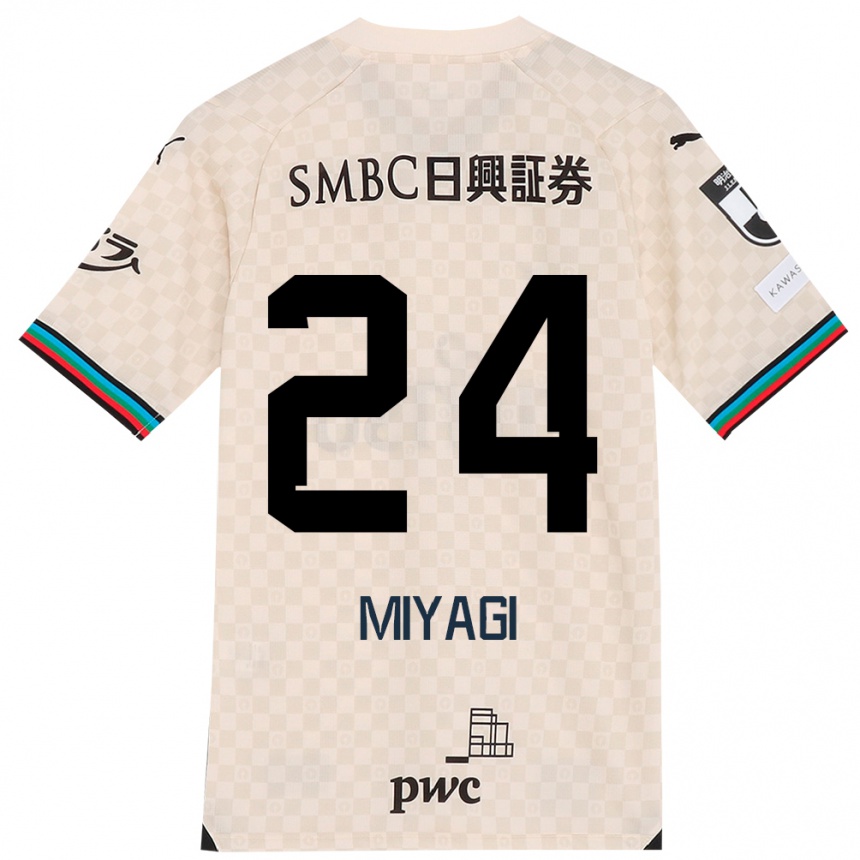 Enfant Football Maillot Ten Miyagi #24 Blanc Gris Tenues Extérieur 2024/25