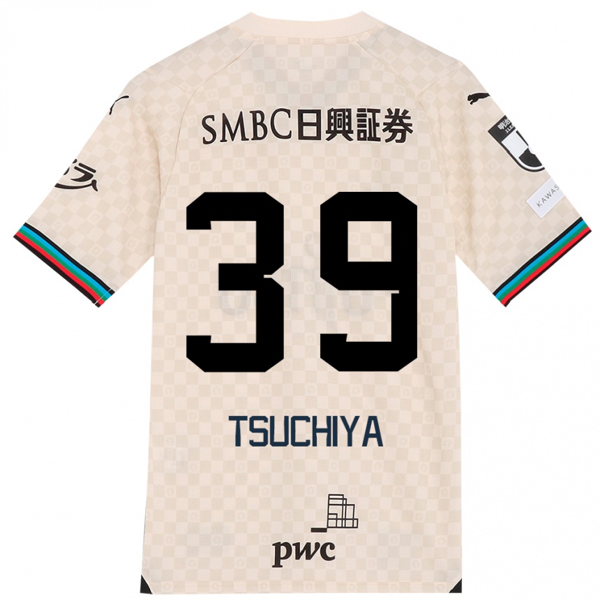 Enfant Football Maillot Kaito Tsuchiya #39 Blanc Gris Tenues Extérieur 2024/25