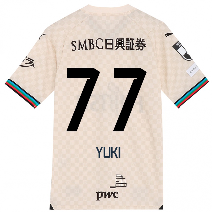 Enfant Football Maillot Yuki Yamamoto #77 Blanc Gris Tenues Extérieur 2024/25