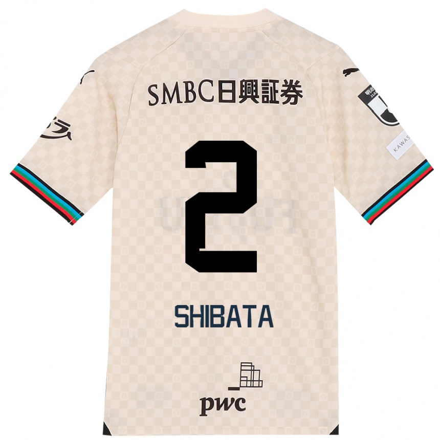 Enfant Football Maillot Shotaro Shibata #2 Blanc Gris Tenues Extérieur 2024/25