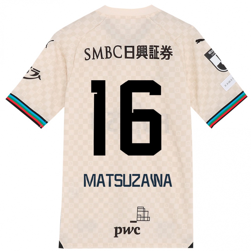 Enfant Football Maillot Naoto Matsuzawa #16 Blanc Gris Tenues Extérieur 2024/25