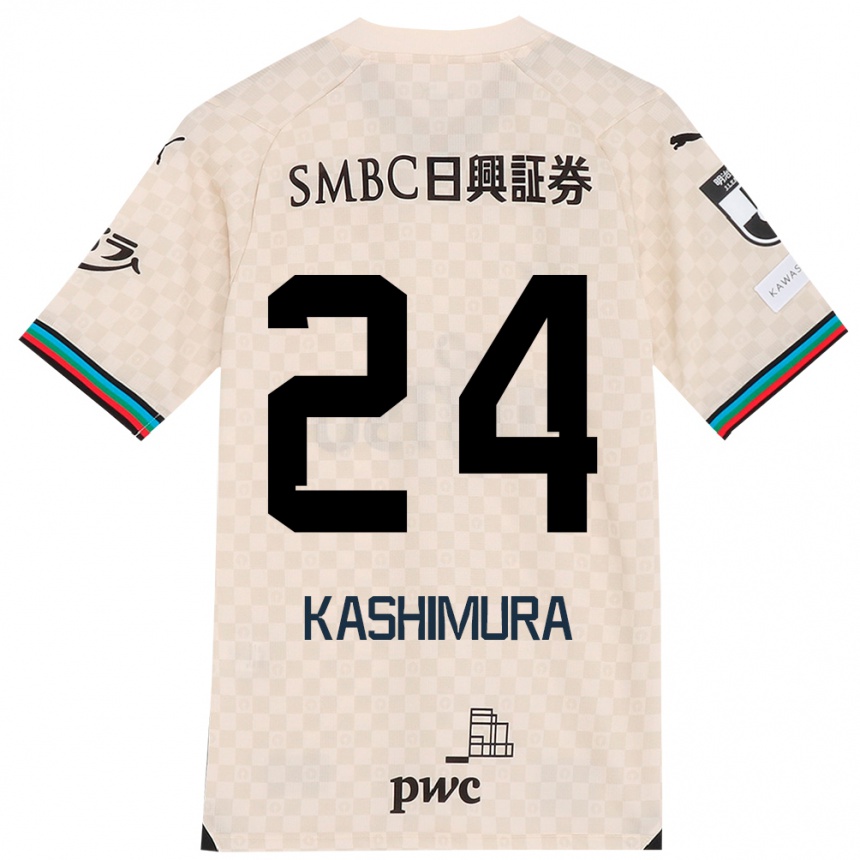 Enfant Football Maillot Ryota Kashimura #24 Blanc Gris Tenues Extérieur 2024/25