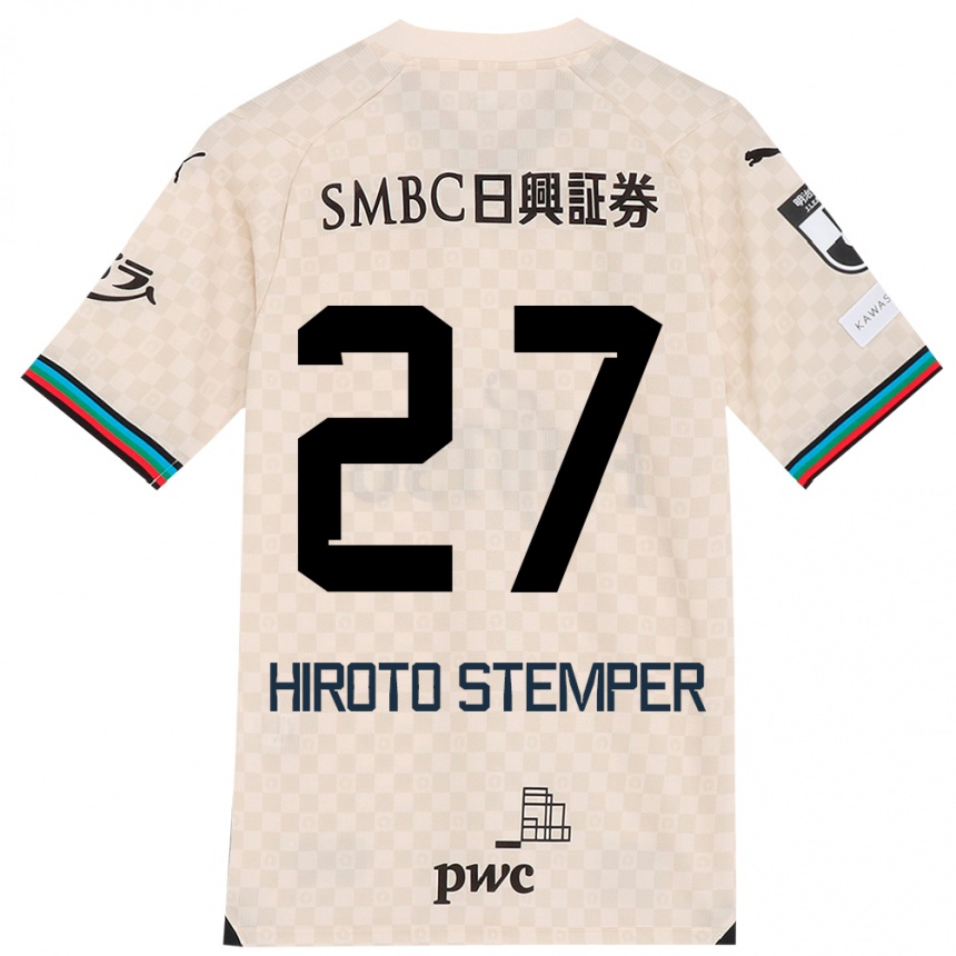 Enfant Football Maillot Luka Hiroto Stemper #27 Blanc Gris Tenues Extérieur 2024/25