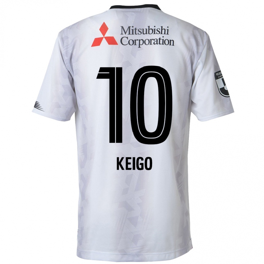 Enfant Football Maillot Keigo Higashi #10 Blanc Noir Tenues Extérieur 2024/25