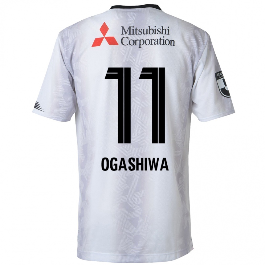 Enfant Football Maillot Tsuyoshi Ogashiwa #11 Blanc Noir Tenues Extérieur 2024/25