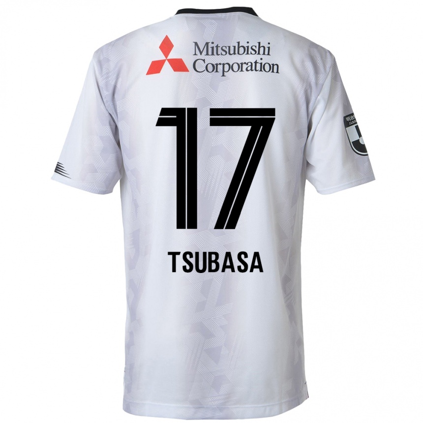 Enfant Football Maillot Tsubasa Terayama #17 Blanc Noir Tenues Extérieur 2024/25