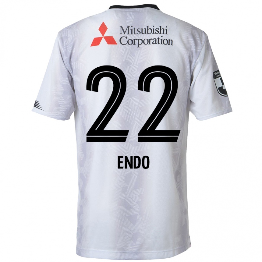 Enfant Football Maillot Keita Endo #22 Blanc Noir Tenues Extérieur 2024/25