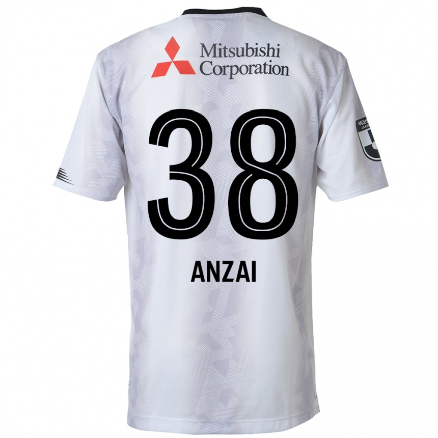 Enfant Football Maillot Soma Anzai #38 Blanc Noir Tenues Extérieur 2024/25