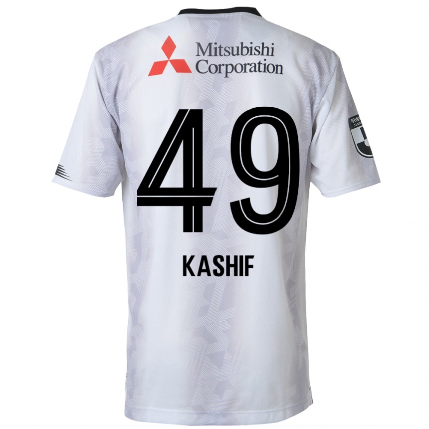 Enfant Football Maillot Kashif Bangnagande #49 Blanc Noir Tenues Extérieur 2024/25