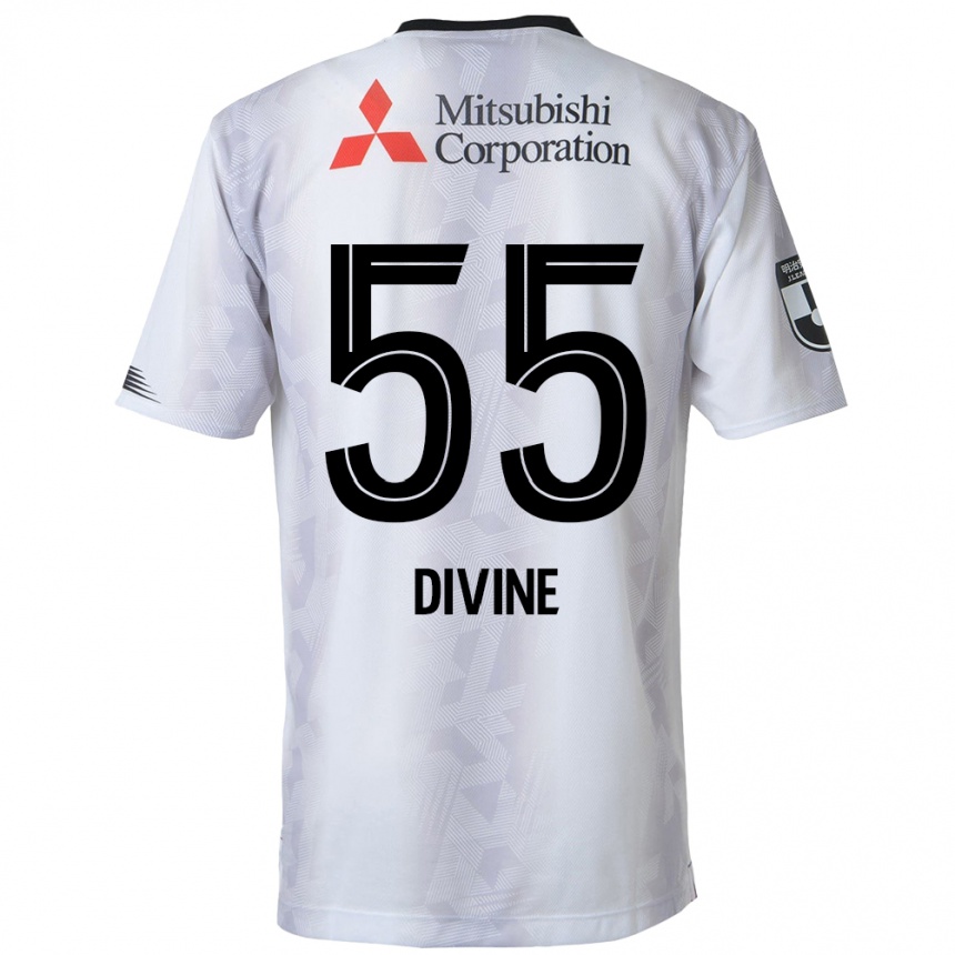 Enfant Football Maillot Divine Chinedu Otani #55 Blanc Noir Tenues Extérieur 2024/25