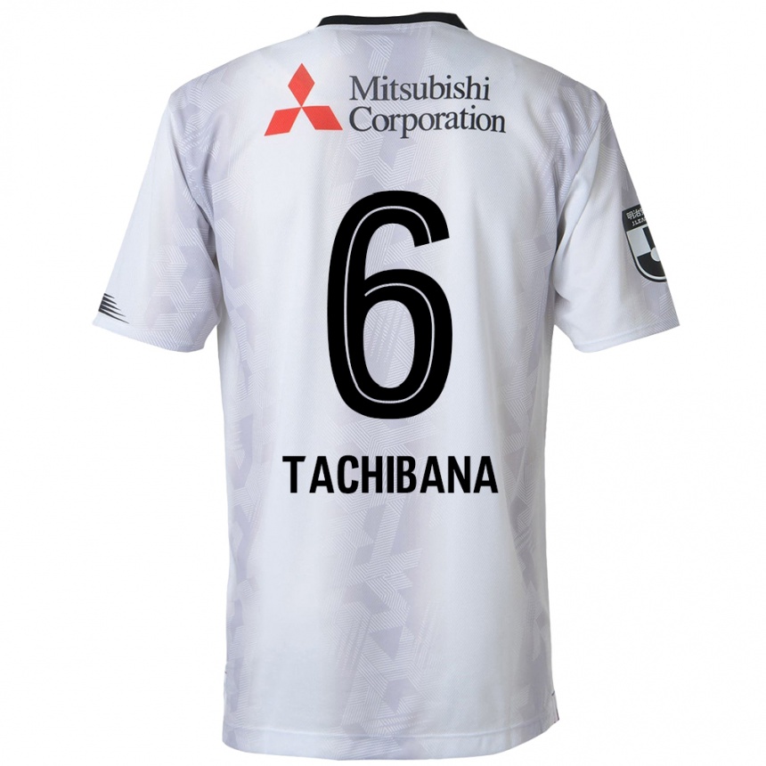 Enfant Football Maillot Keigo Tachibana #6 Blanc Noir Tenues Extérieur 2024/25