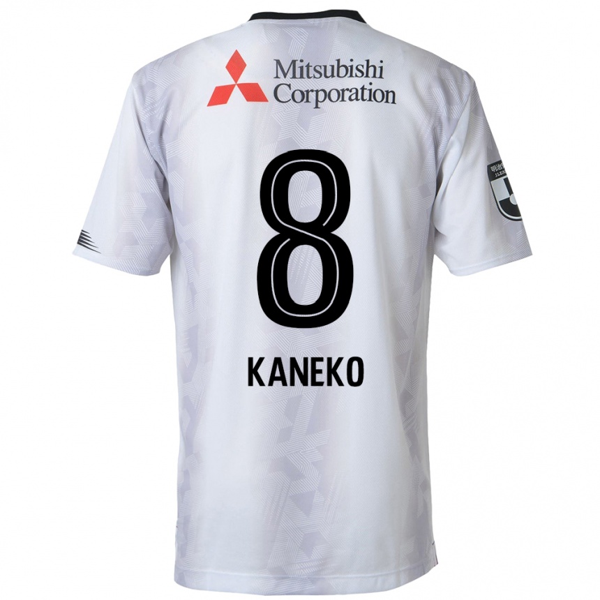 Enfant Football Maillot Shunsuke Kaneko #8 Blanc Noir Tenues Extérieur 2024/25