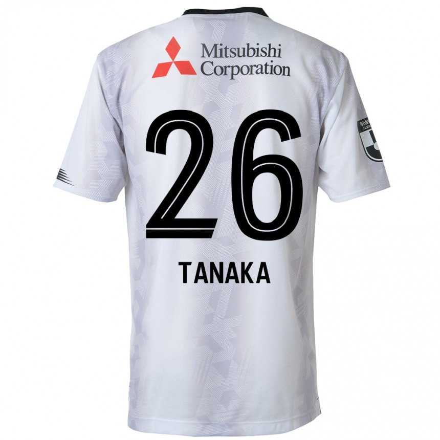 Enfant Football Maillot Haruto Tanaka #26 Blanc Noir Tenues Extérieur 2024/25