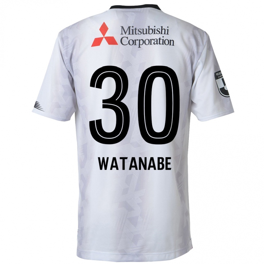 Enfant Football Maillot Matthew Watanabe #30 Blanc Noir Tenues Extérieur 2024/25