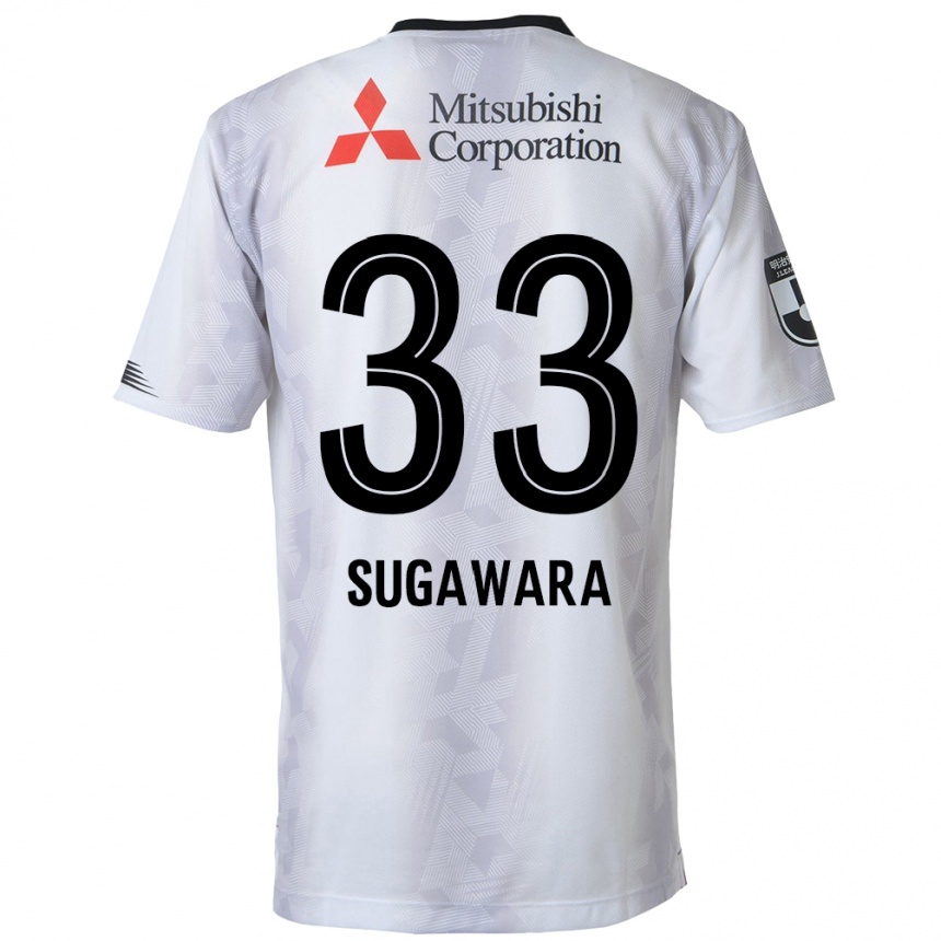 Enfant Football Maillot Yuta Sugawara #33 Blanc Noir Tenues Extérieur 2024/25