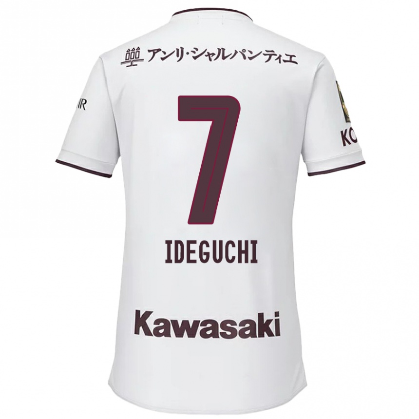 Enfant Football Maillot Yosuke Ideguchi #7 Blanc Rouge Tenues Extérieur 2024/25