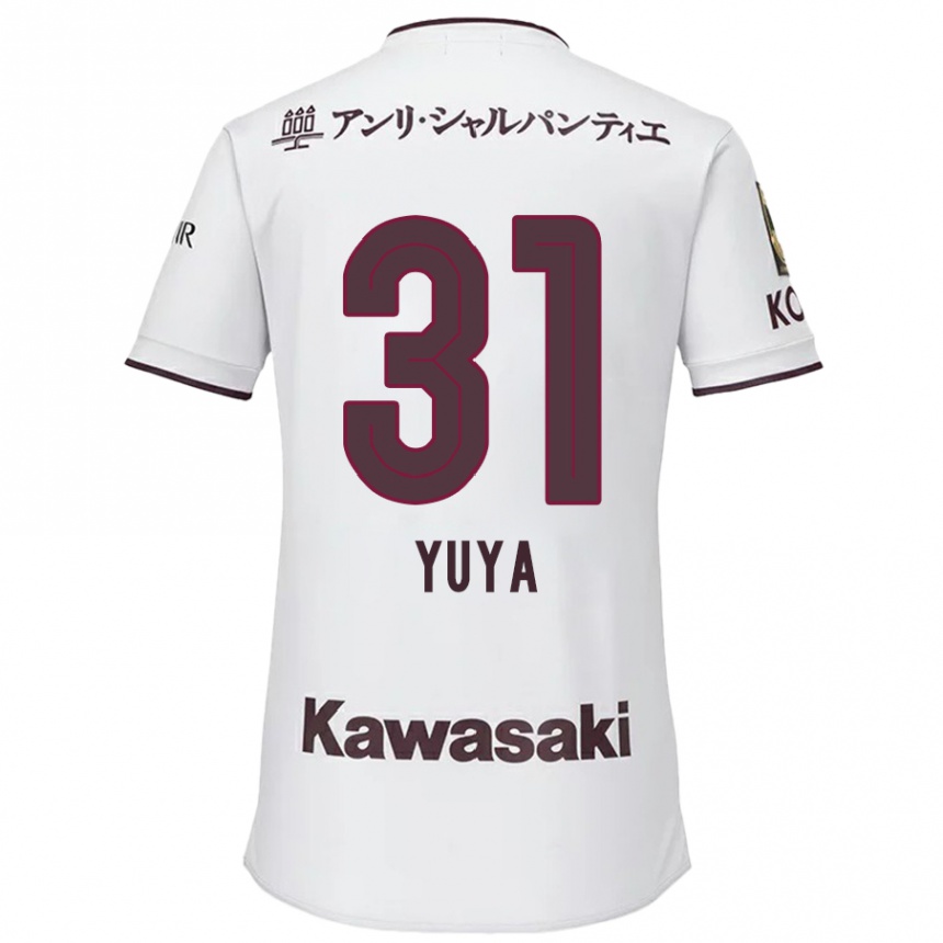 Enfant Football Maillot Yuya Nakasaka #31 Blanc Rouge Tenues Extérieur 2024/25