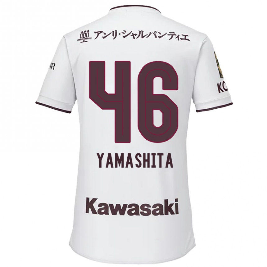 Enfant Football Maillot Hiroto Yamashita #46 Blanc Rouge Tenues Extérieur 2024/25