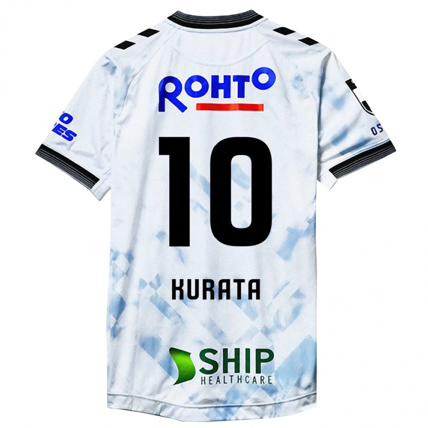 Enfant Football Maillot Shu Kurata #10 Blanc Noir Tenues Extérieur 2024/25