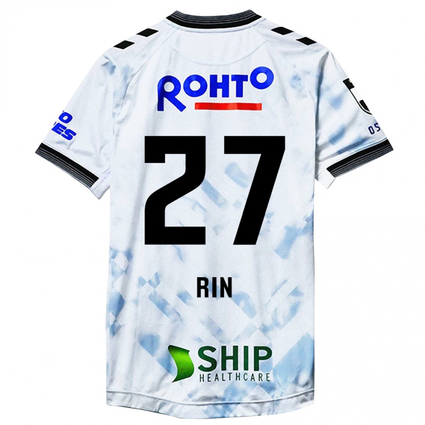 Enfant Football Maillot Rin Mito #27 Blanc Noir Tenues Extérieur 2024/25