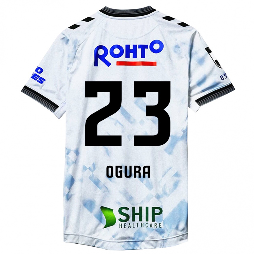 Enfant Football Maillot Shimpei Ogura #23 Blanc Noir Tenues Extérieur 2024/25