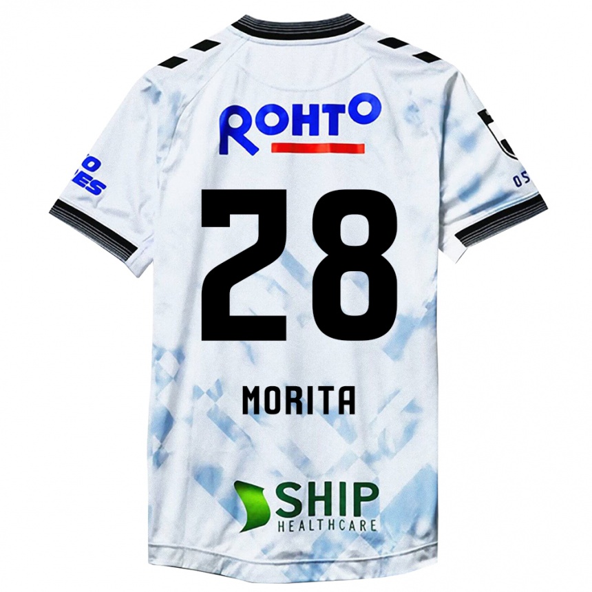 Enfant Football Maillot Masahiro Morita #28 Blanc Noir Tenues Extérieur 2024/25