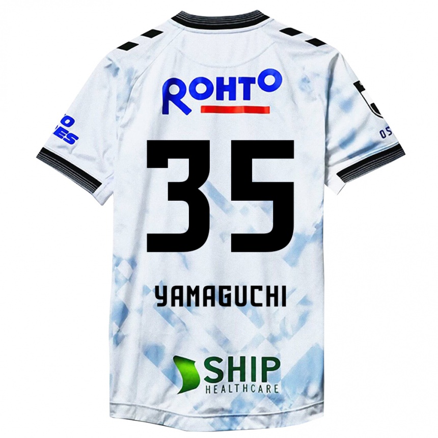 Enfant Football Maillot Haruta Yamaguchi #35 Blanc Noir Tenues Extérieur 2024/25