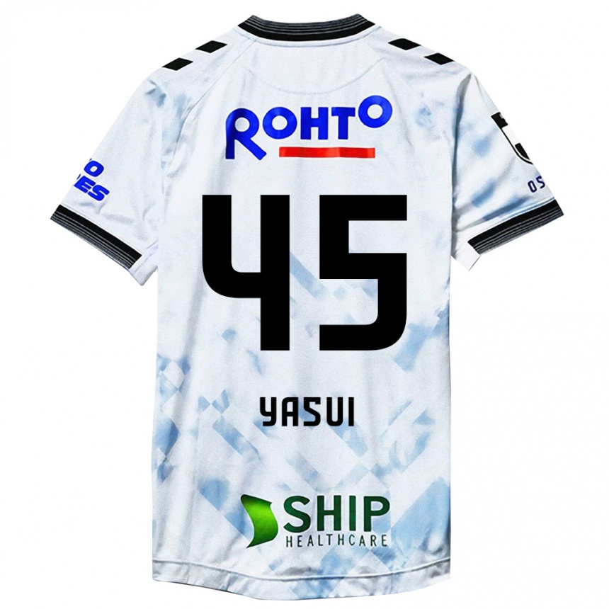 Enfant Football Maillot Tsukasa Yasui #45 Blanc Noir Tenues Extérieur 2024/25