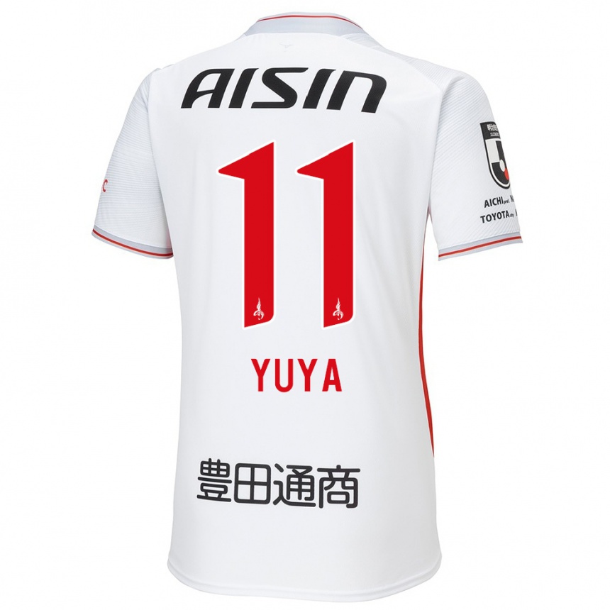 Enfant Football Maillot Yuya Yamagishi #11 Blanc Jaune Rouge Tenues Extérieur 2024/25