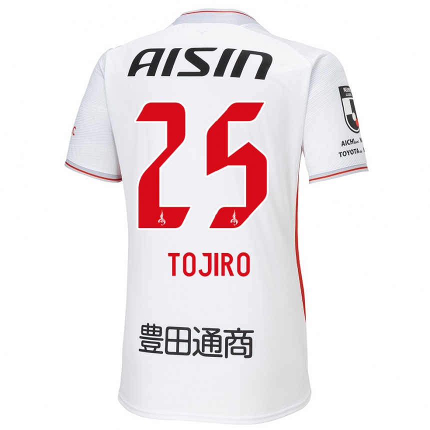 Enfant Football Maillot Tojiro Kubo #25 Blanc Jaune Rouge Tenues Extérieur 2024/25