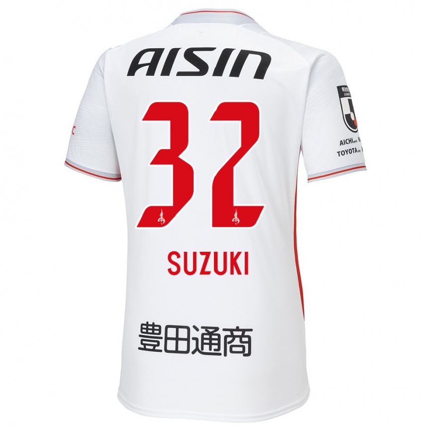 Enfant Football Maillot Haruto Suzuki #32 Blanc Jaune Rouge Tenues Extérieur 2024/25