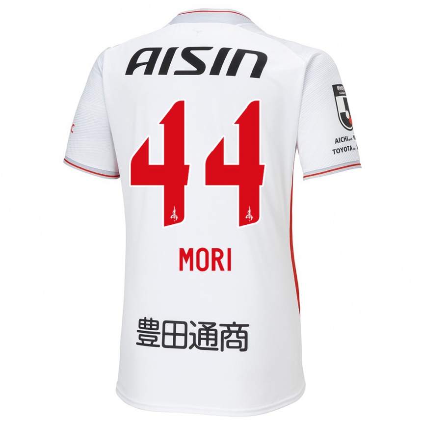 Enfant Football Maillot Soichiro Mori #44 Blanc Jaune Rouge Tenues Extérieur 2024/25