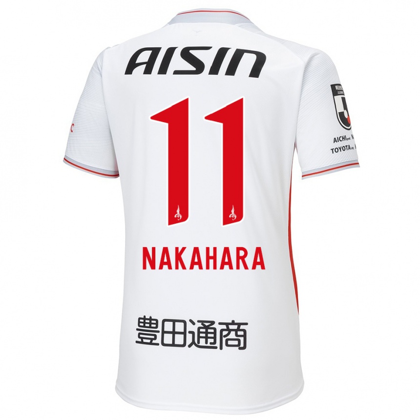 Enfant Football Maillot Sora Nakahara #11 Blanc Jaune Rouge Tenues Extérieur 2024/25