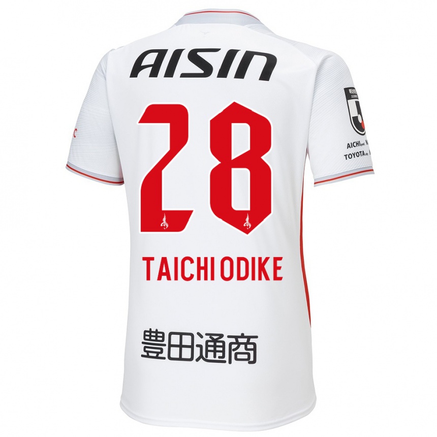 Enfant Football Maillot Chisom Taichi Odike #28 Blanc Jaune Rouge Tenues Extérieur 2024/25