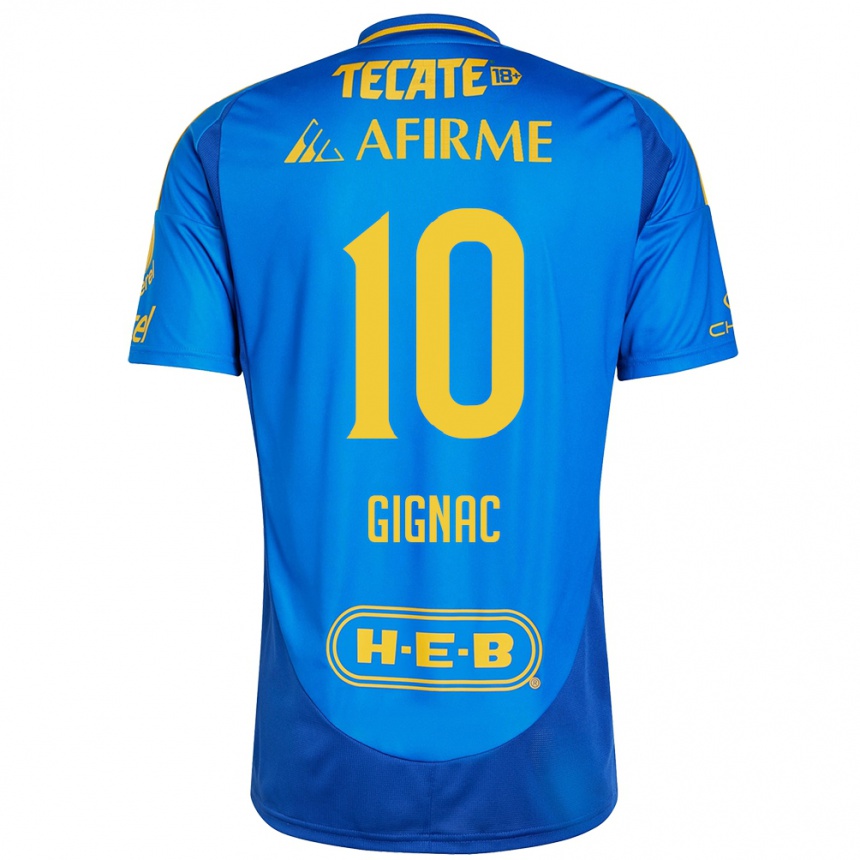 Enfant Football Maillot André-Pierre Gignac #10 Bleu Jaune Tenues Extérieur 2024/25