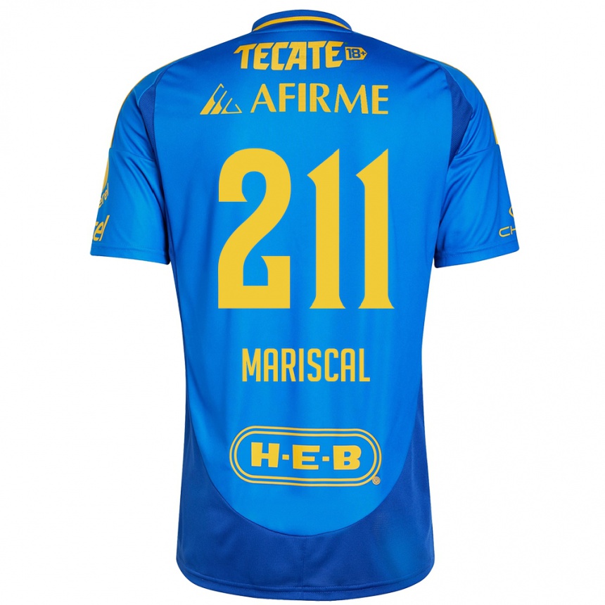 Enfant Football Maillot Kevin Mariscal #211 Bleu Jaune Tenues Extérieur 2024/25