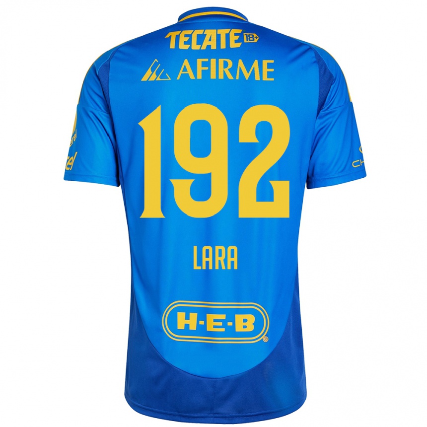 Enfant Football Maillot Miguel Lara #192 Bleu Jaune Tenues Extérieur 2024/25