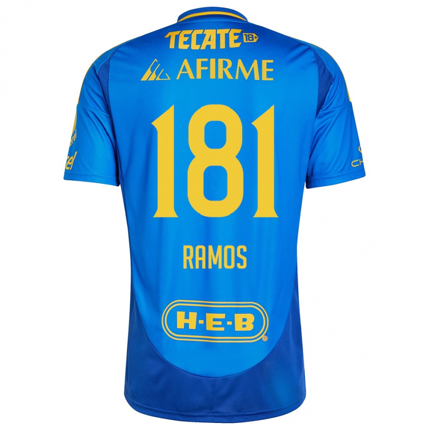 Enfant Football Maillot Anthony Ramos #181 Bleu Jaune Tenues Extérieur 2024/25