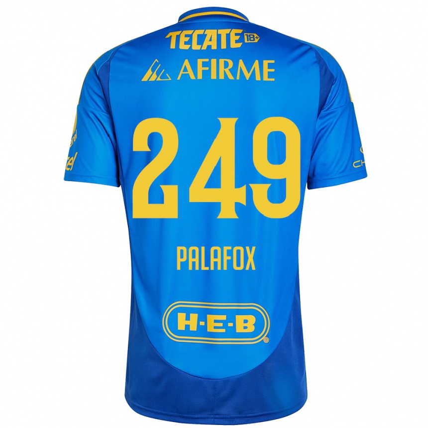 Enfant Football Maillot José Palafox #249 Bleu Jaune Tenues Extérieur 2024/25