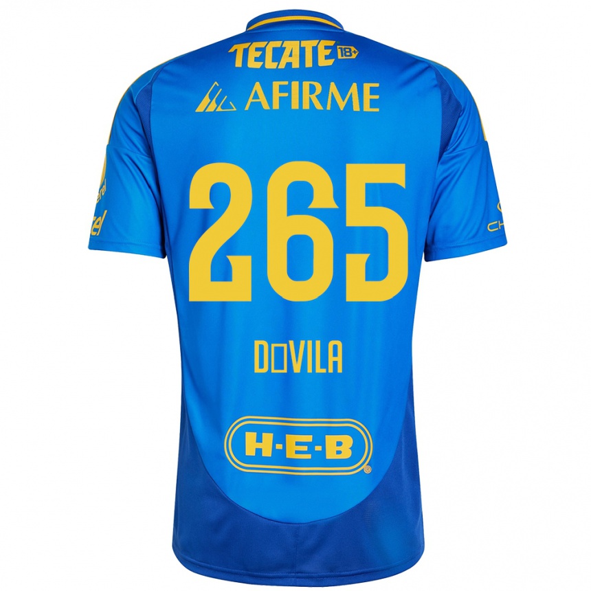 Enfant Football Maillot Emiliano Dávila #265 Bleu Jaune Tenues Extérieur 2024/25