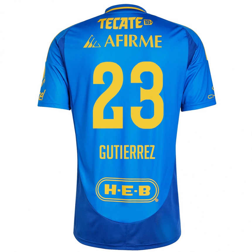 Enfant Football Maillot Jana Gutierrez #23 Bleu Jaune Tenues Extérieur 2024/25