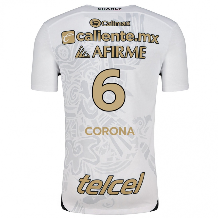 Enfant Football Maillot Joe Corona #6 Blanc Noir Tenues Extérieur 2024/25