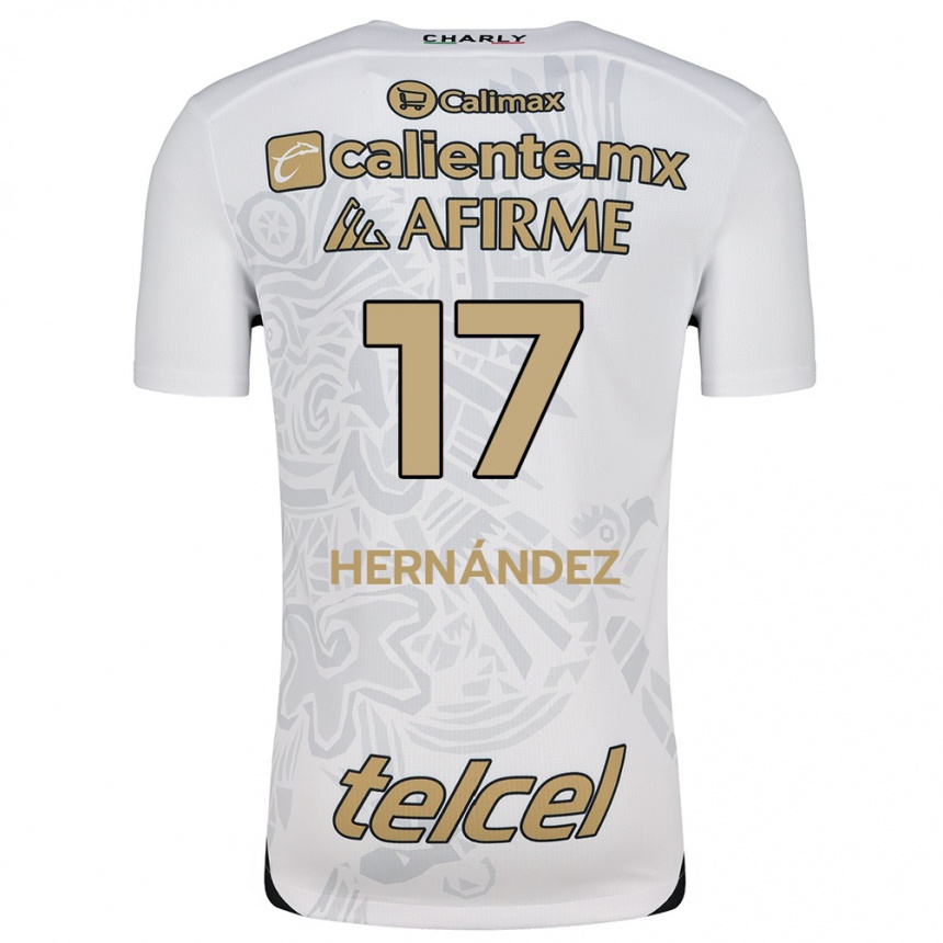 Enfant Football Maillot Rubén Hernández #17 Blanc Noir Tenues Extérieur 2024/25