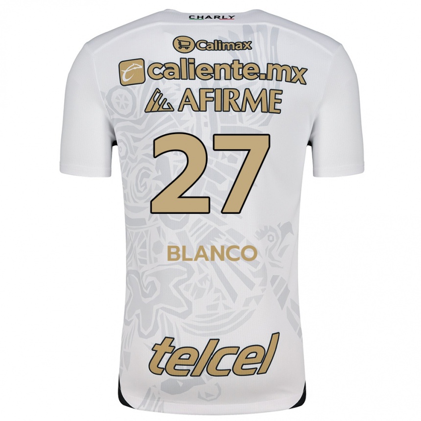 Enfant Football Maillot Domingo Blanco #27 Blanc Noir Tenues Extérieur 2024/25