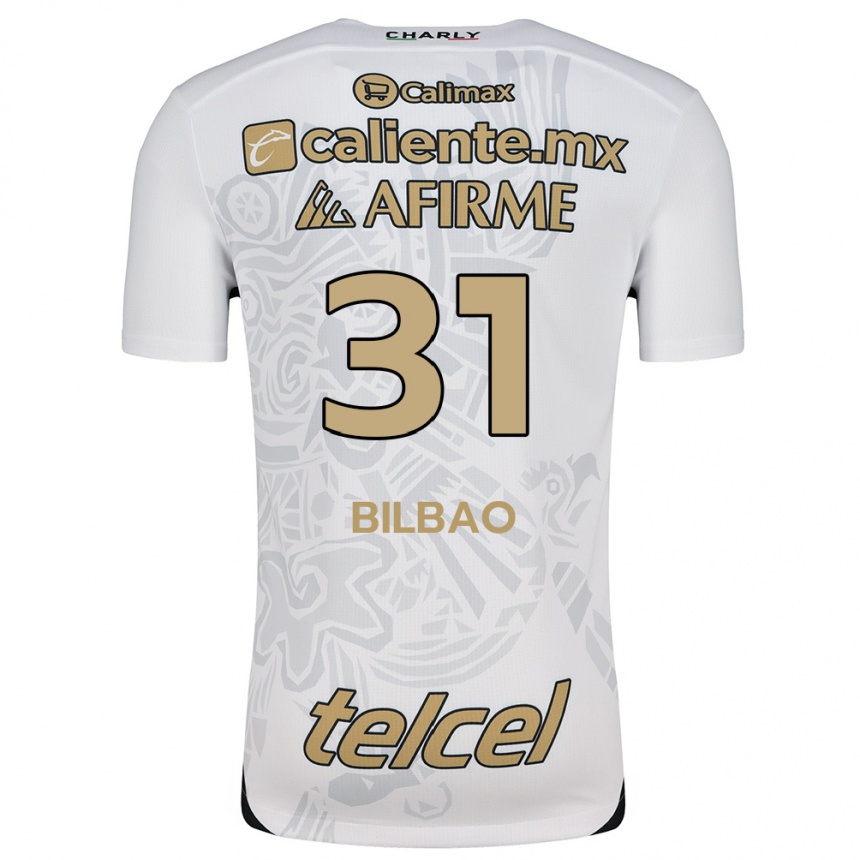 Enfant Football Maillot Unai Bilbao #31 Blanc Noir Tenues Extérieur 2024/25