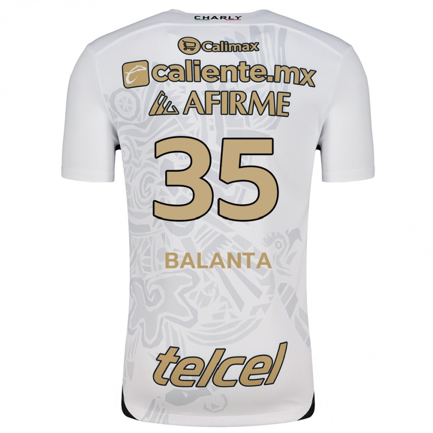 Enfant Football Maillot Kevin Balanta #35 Blanc Noir Tenues Extérieur 2024/25