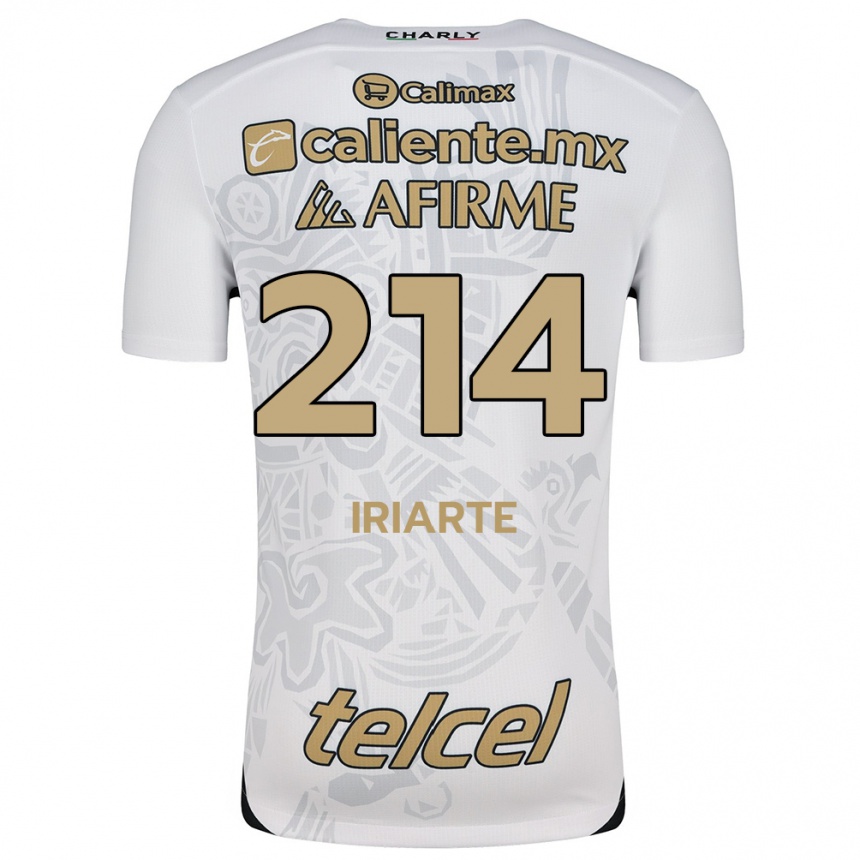 Enfant Football Maillot Oliver Iriarte #214 Blanc Noir Tenues Extérieur 2024/25